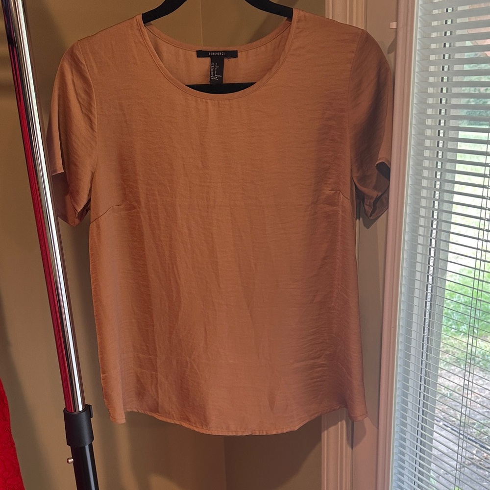 Forever 21 Classic Tan Blouse